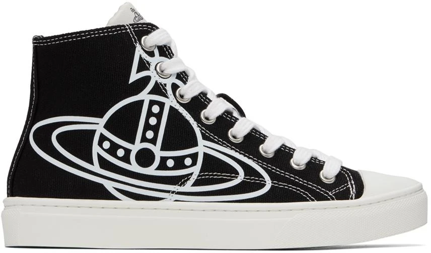 Vivienne Westwood Black Plimsoll High-Top Sneakers 1