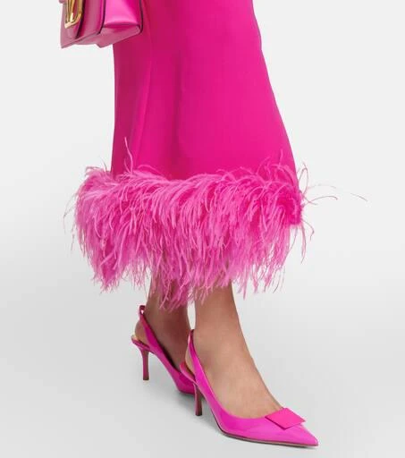 Valentino One Stud patent leather slingback pumps 4
