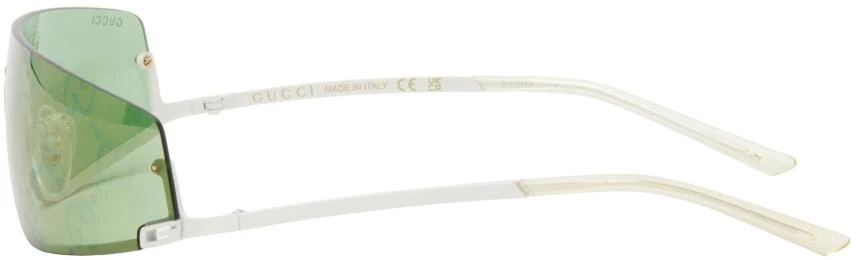 Gucci White Mask-Shaped Sunglasses 3
