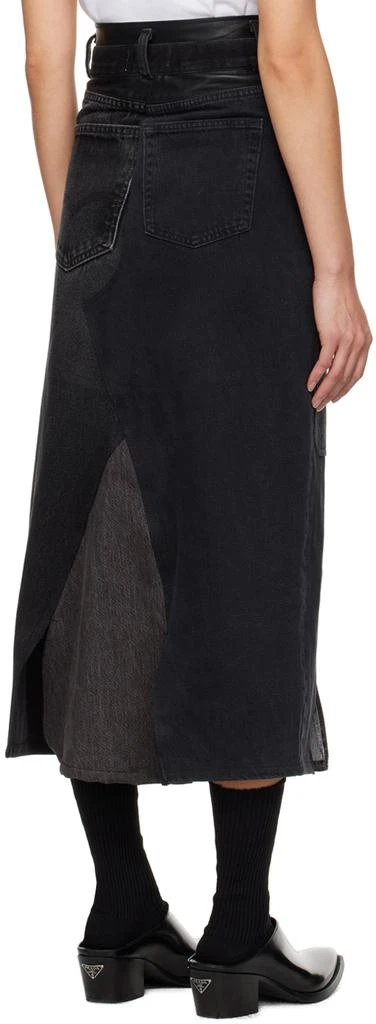 Carter Young Black Re-Worked Denim Maxi Skirt 3