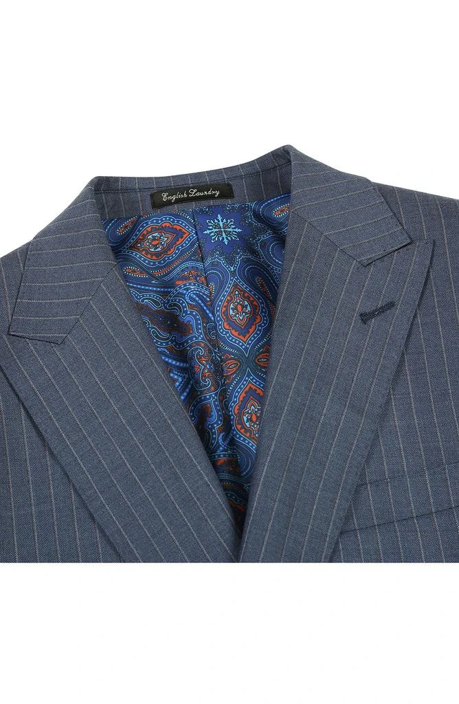 English Laundry Pinstripe Navy Wool Blend Suit 4