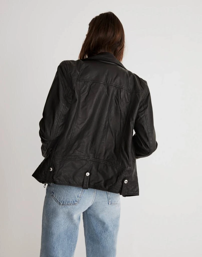 Madewell Washed Leather Oversized Motorcycle Jacket 3