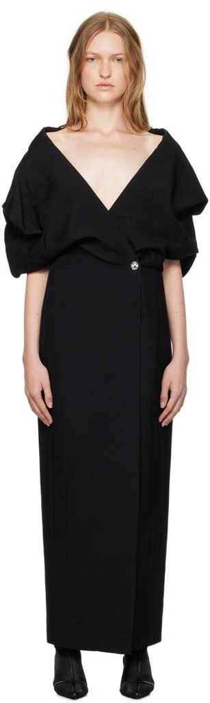 Khaite Black Truman Maxi Dress 1