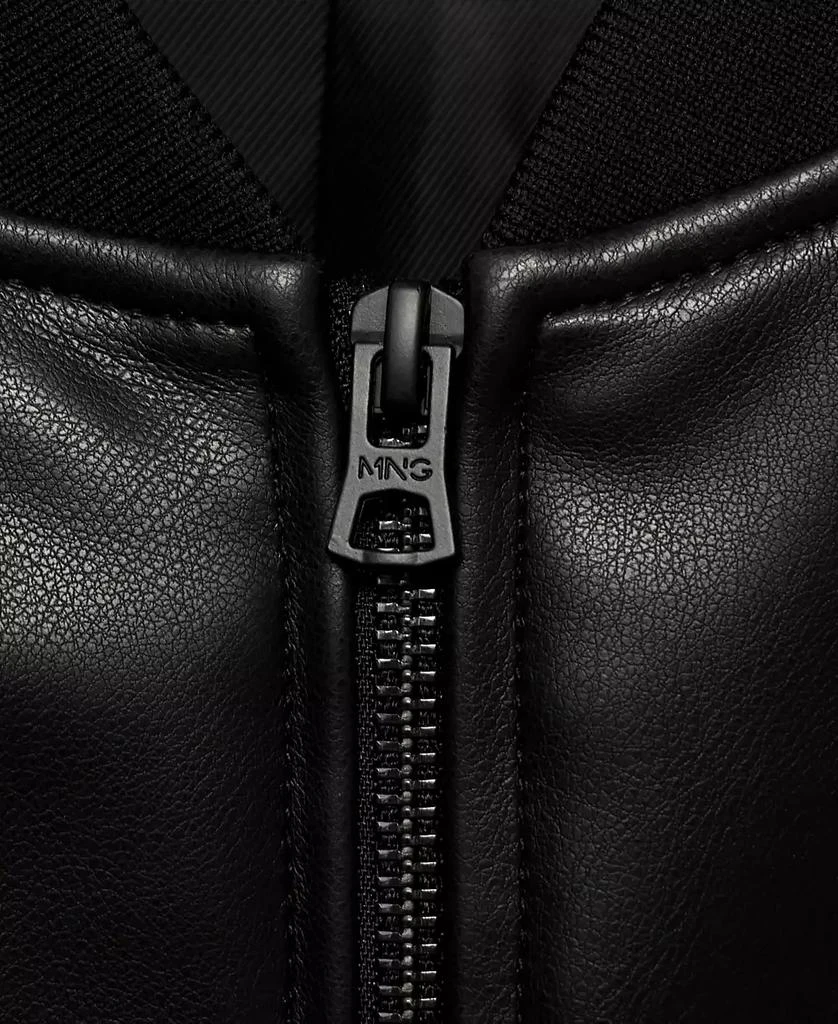 Mango Men's Faux-Leather Bomber Jacket 3