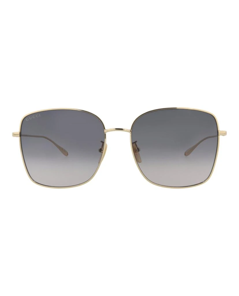 Gucci Square-Frame Metal Sunglasses