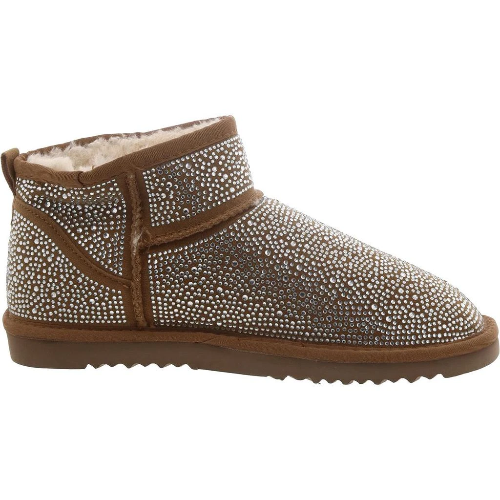 INC International Womens Canvas Rhinestone Shearling Boots 3