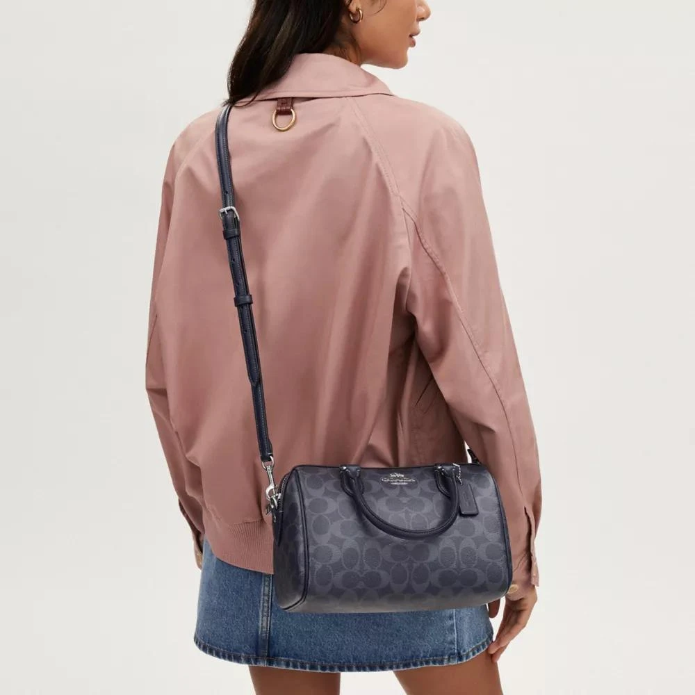 Coach Rowan Satchel Bag In Signature Canvas 2