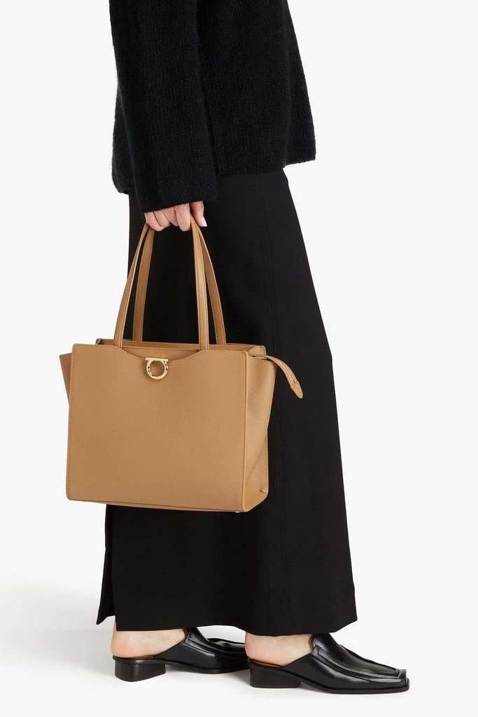 Salvatore Ferragamo Gemini pebbled-leather tote 2
