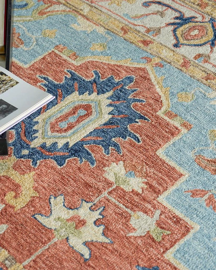 Exquisite Rugs Richmond Serapi Hand-Tufted Beige/Red Rug, 9' x 12' 5