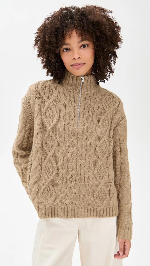 Jenni Kayne Cable Half Zip Sweater 6