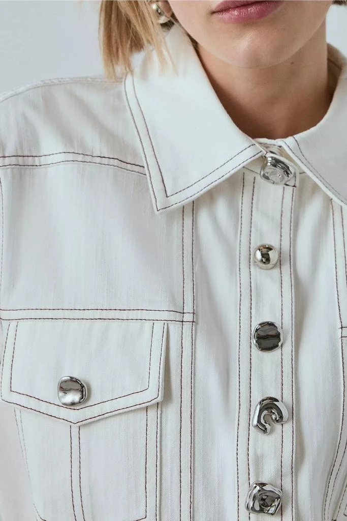 Ghospell Ghospell Meredith Cotton Button-Down Shirt 2