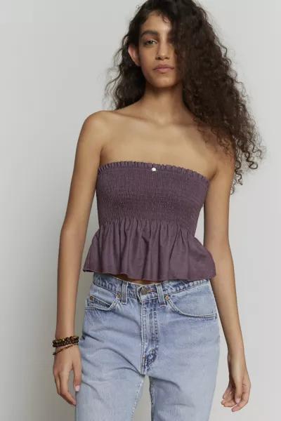 Urban Renewal Urban Renewal Made In LA EcoVero™️ Linen Smocked Tube Top