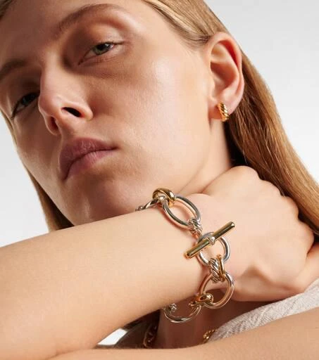 David Yurman DY Mercer® 18kt gold and sterling silver chain bracelet with diamonds 2