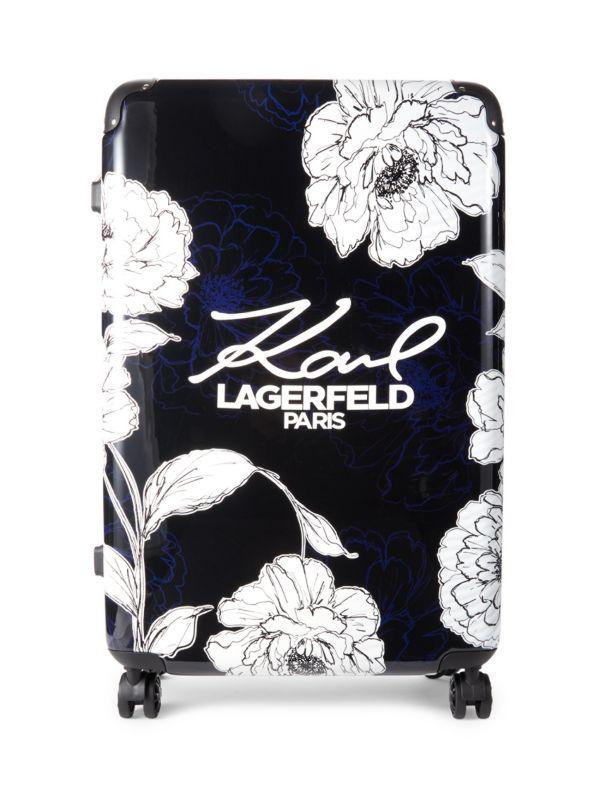 Karl Lagerfeld Paris 28 Inch Floral Spinner Suitcase