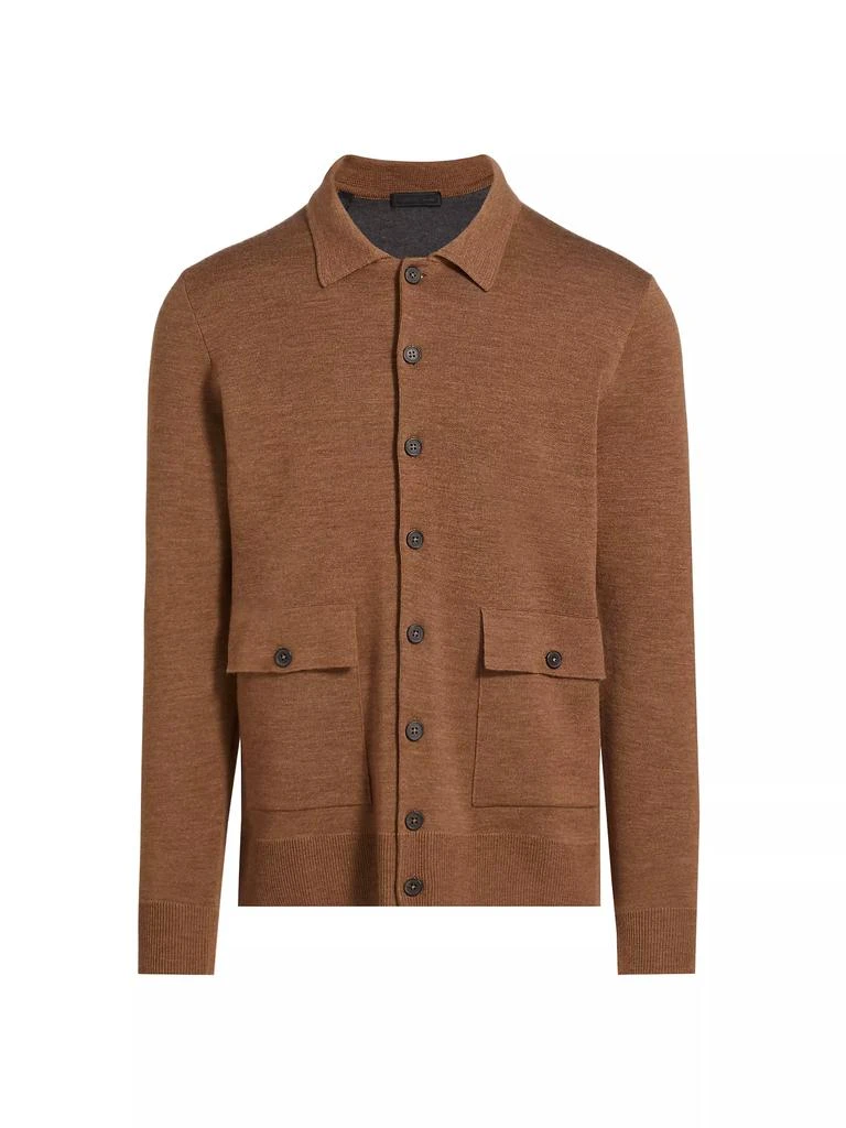 Saks Fifth Avenue COLLECTION Wool-Blend Button-Front Cardigan 1