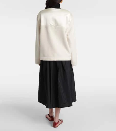Jil Sander Satin-trimmed virgin wool jacket 3