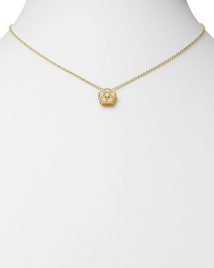 Roberto Coin 18K Yellow Gold Daisy Diamond Pendant Necklace, 17.5" - Exclusive 2