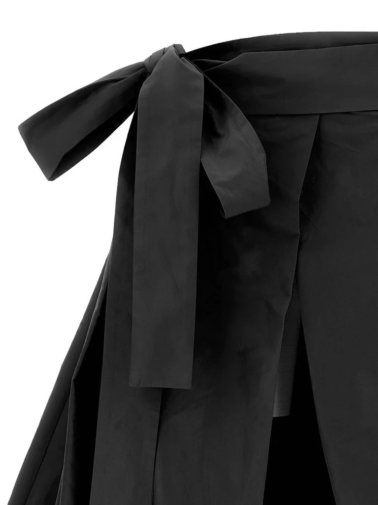 Pinko Pinko Bow-Detailed Wide Taffeta Skirt 3