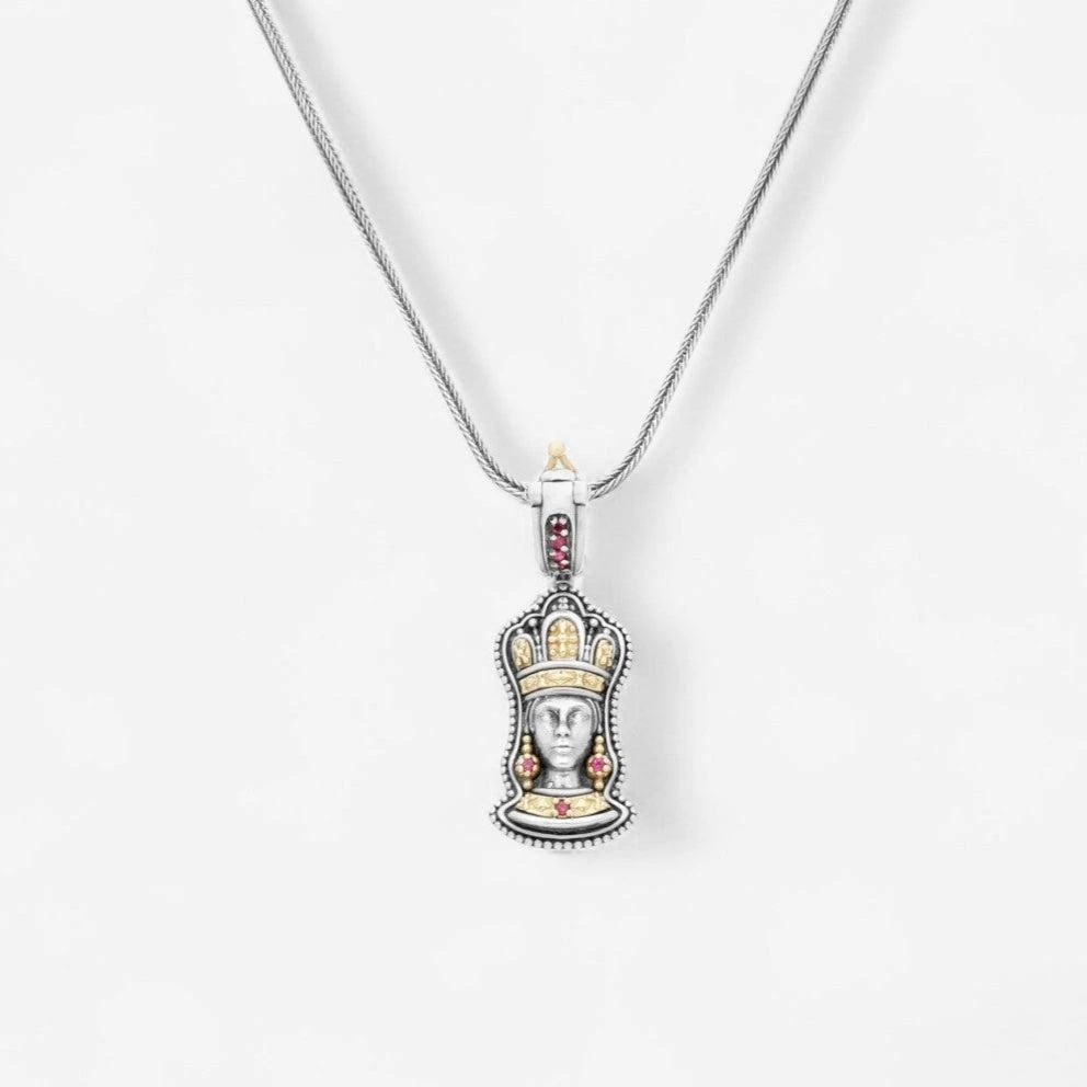 Konstantino Konstantino Dome Sterling Silver & 18K Yellow Gold Corundum Pendant MEKJ739-538 1