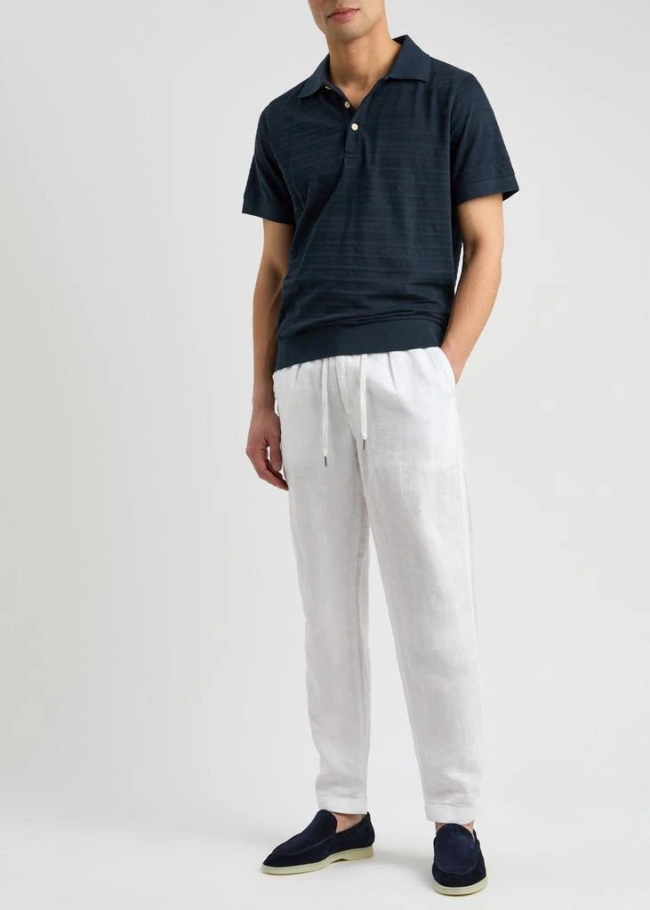 Oliver Spencer Glendale striped cotton-blend polo shirt 4