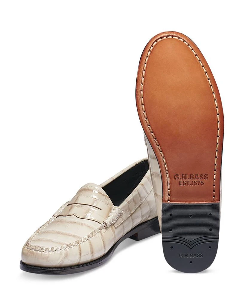 G.H.BASS G.H. Bass Originals Women's Whitney Croc Embossed Weejuns® Loafers 5