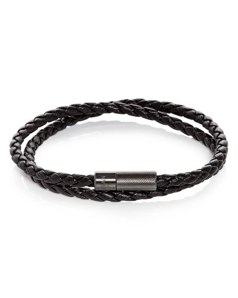 Tateossian Double Wrap Woven Leather Bracelet 1