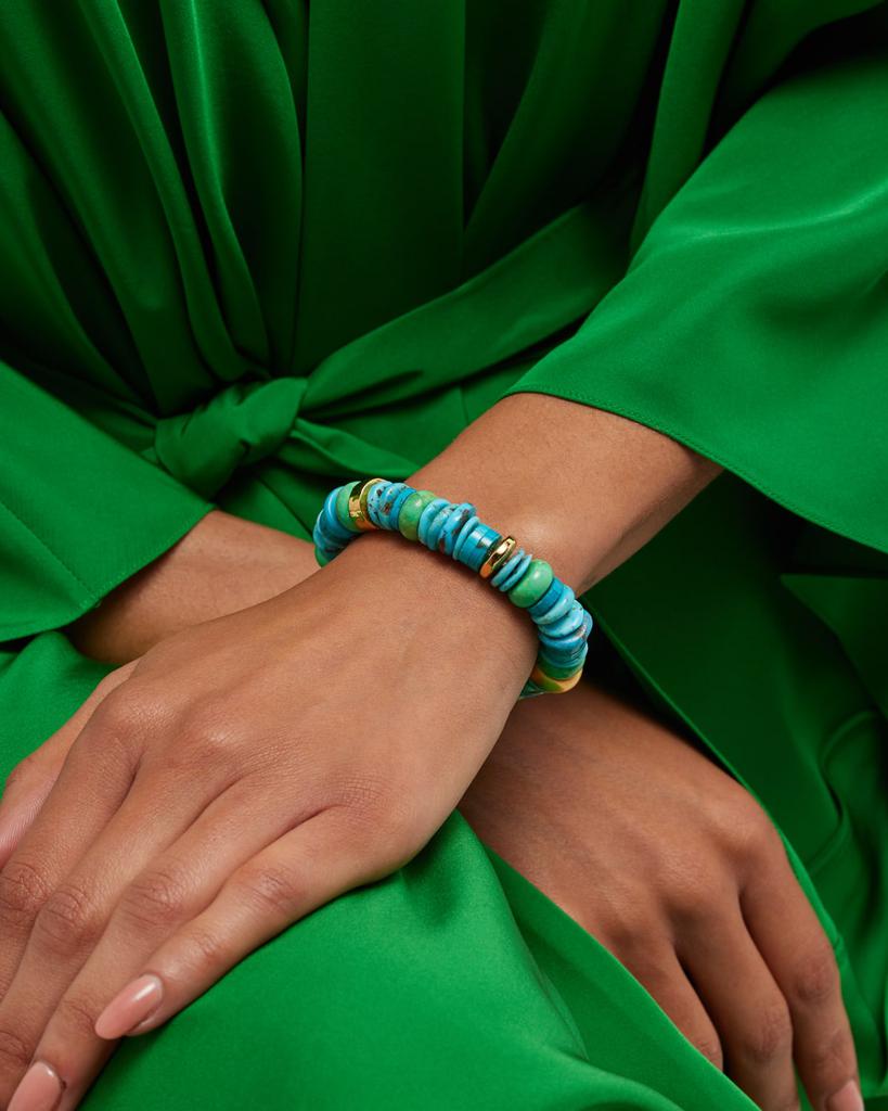 NEST Jewelry Green Turquoise Mix Stretch Bracelet