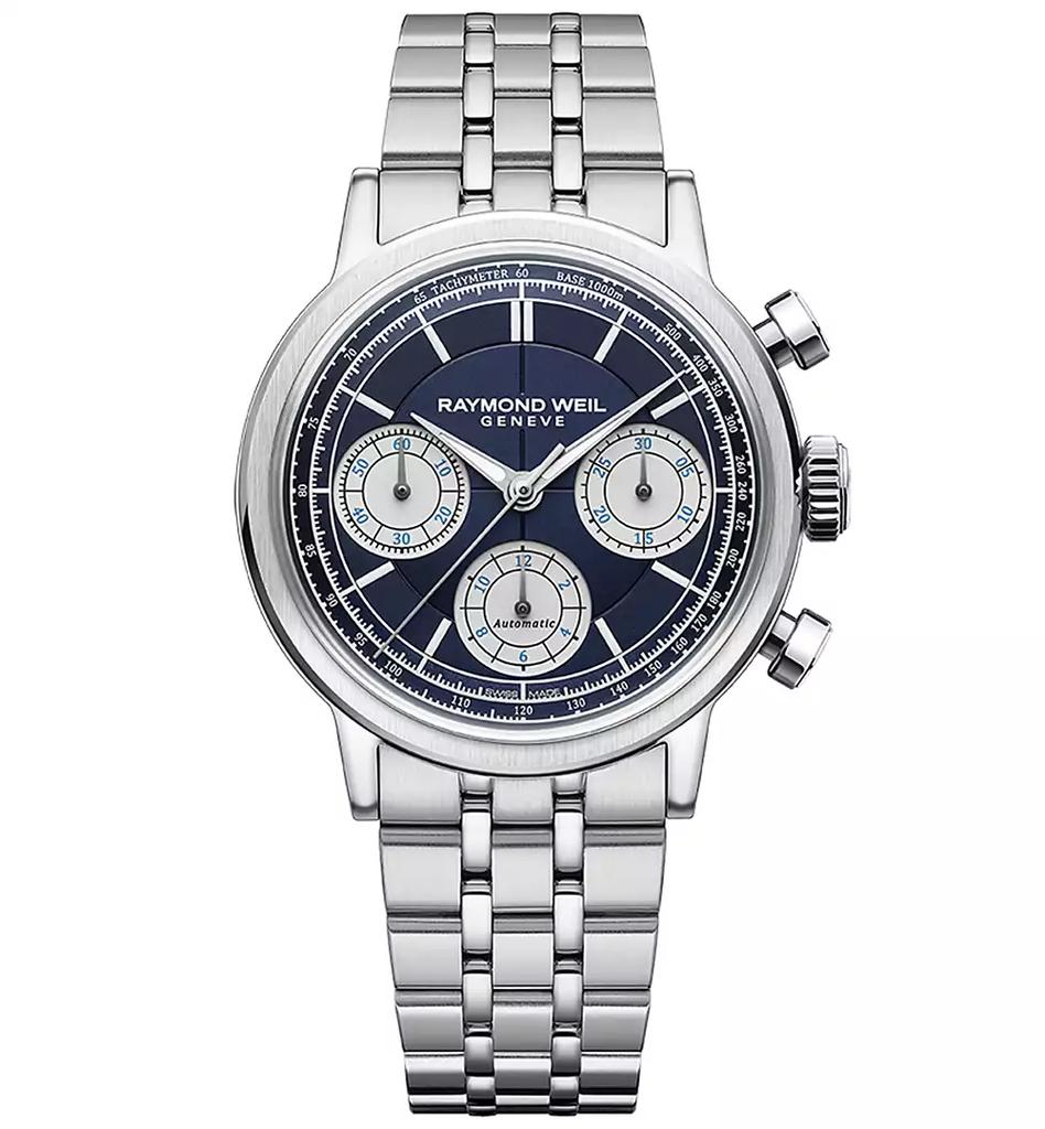 Raymond Weil Men's Swiss Automatic Chronograph Millesime Stainless Steel Bracelet Watch 40mm