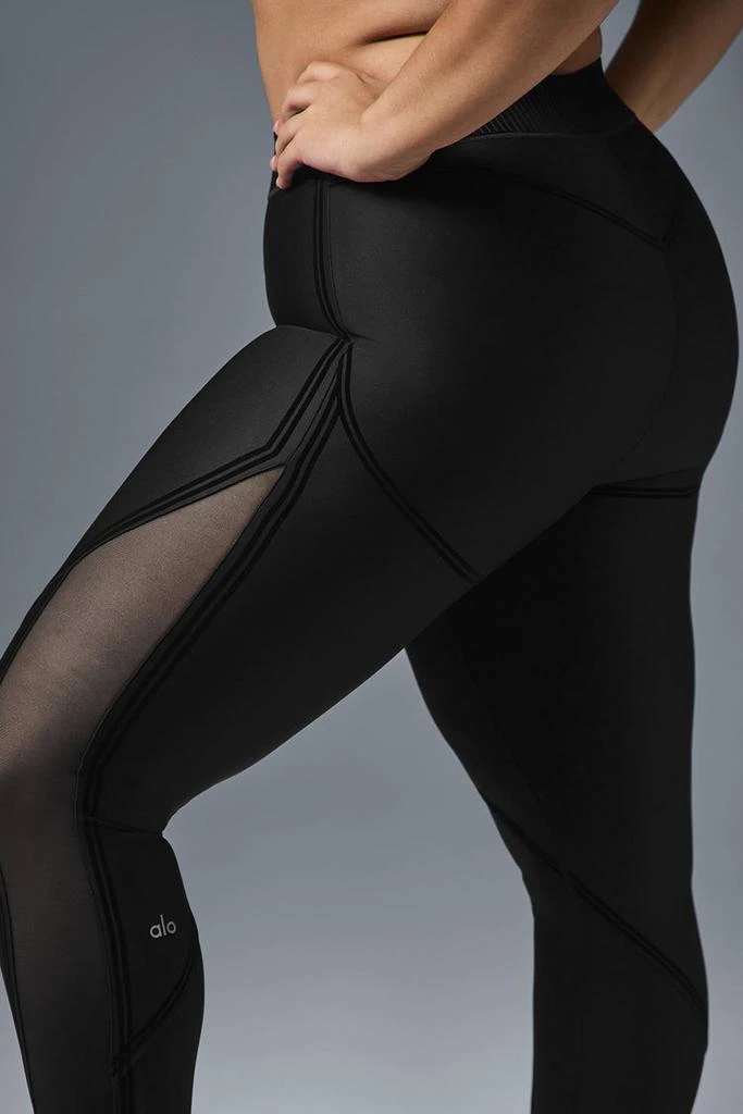 Alo Airlift Mesh Line Up High-Waist Legging - Black 13