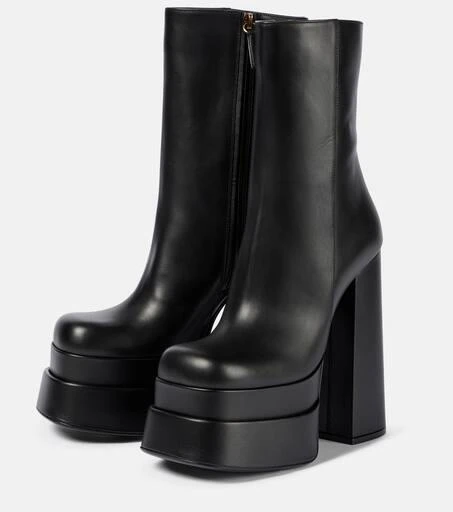 Versace Intrico leather platform ankle boots 5