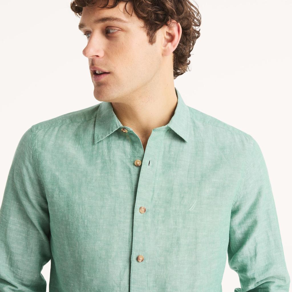 Nautica Mens Linen Shirt