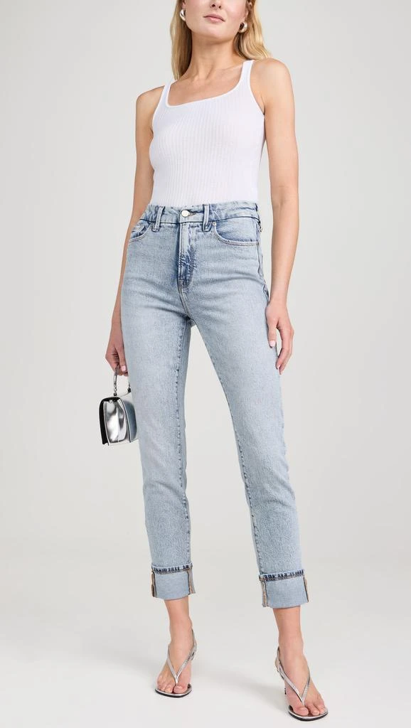 Good American Good Classic Cuffed Jeans 4