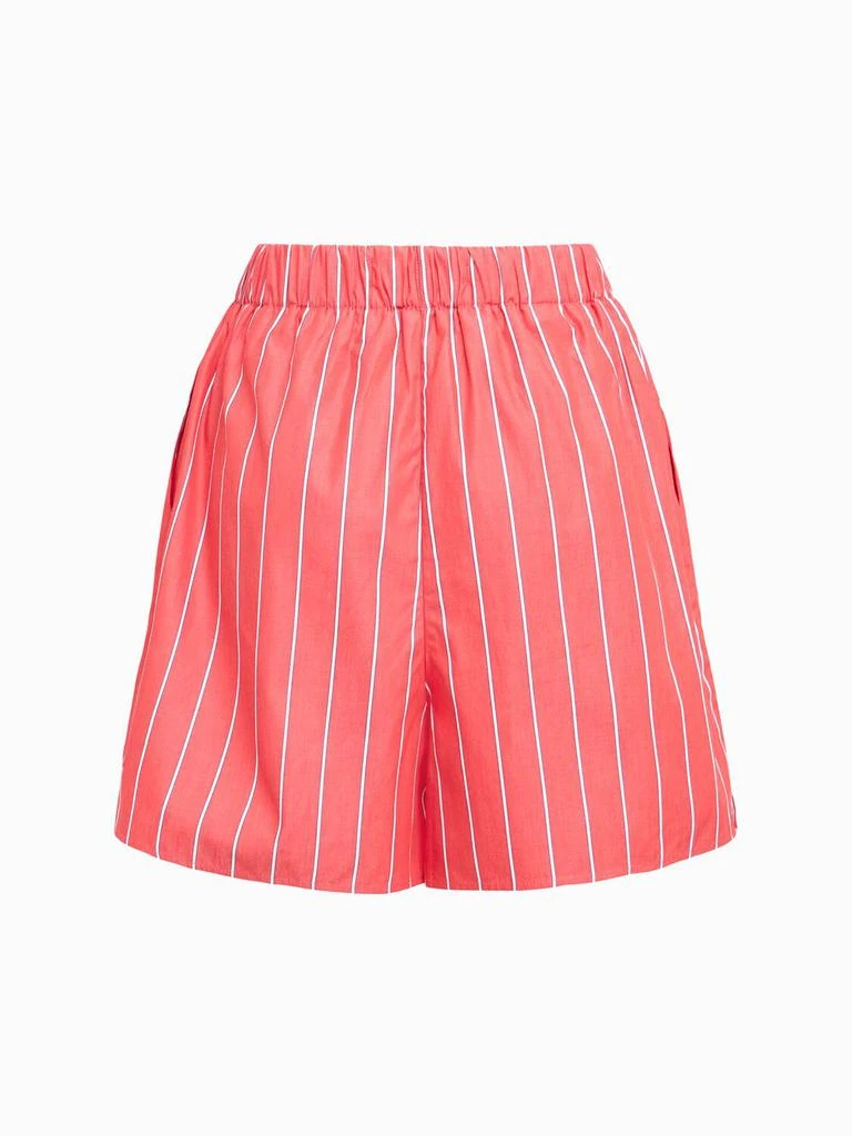 The Frankie Shop Lui Striped Cotton Poplin Shorts 1