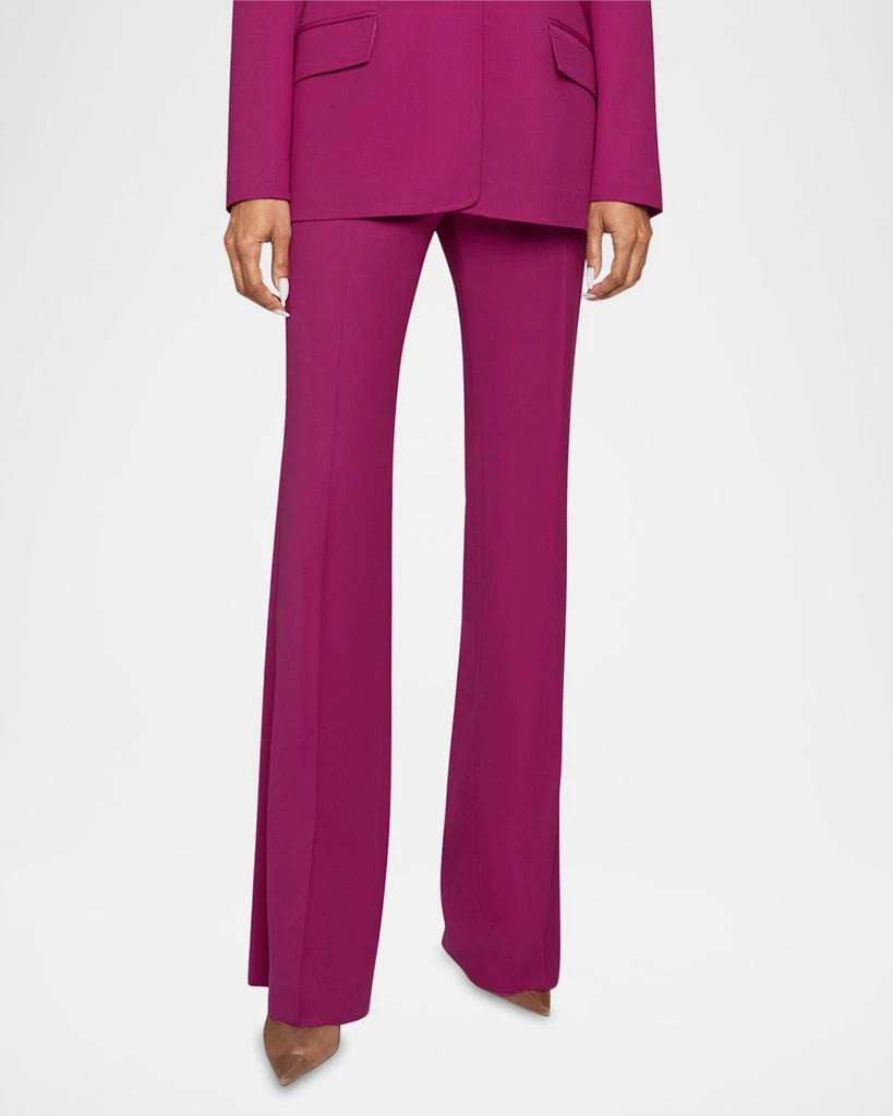 Santorelli Beth Flared-Leg Stretch Virgin Wool Pants 2