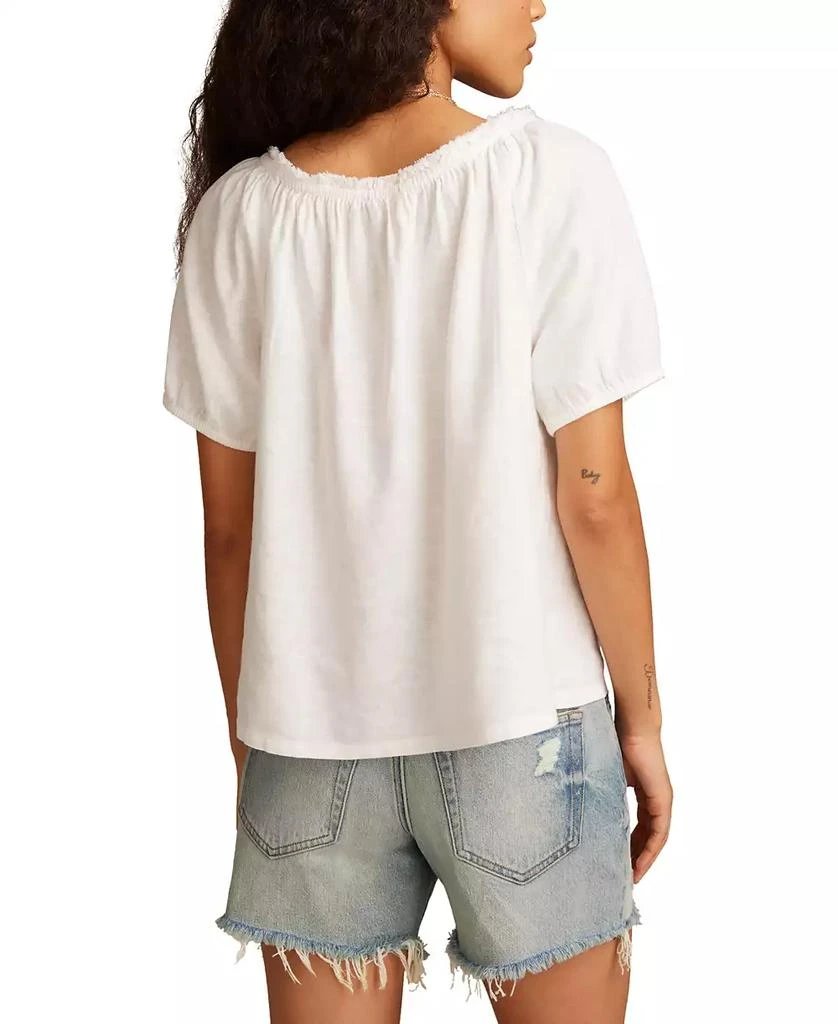 Lucky Brand Women's Short-Sleeve Peasant Top 5