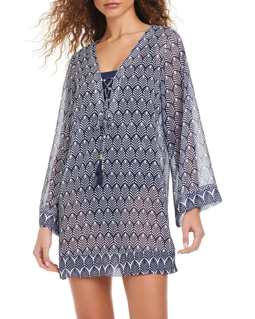 Beyond Control V Neck Front Tie Dress Swim Cover-Up 2
