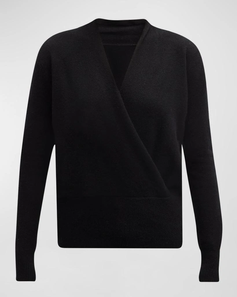 Neiman Marcus Cashmere Faux Wrap Sweater 1