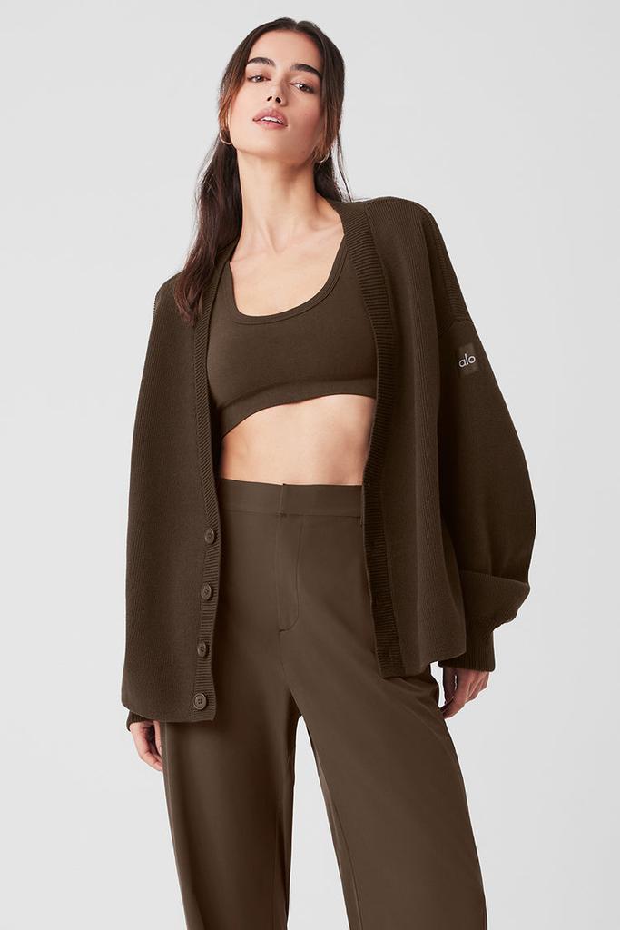 Alo Scholar Cardigan Sweater - Black