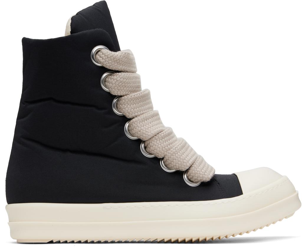 Rick Owens Black Hollywood Jumbo Laces Abstract Sneaks