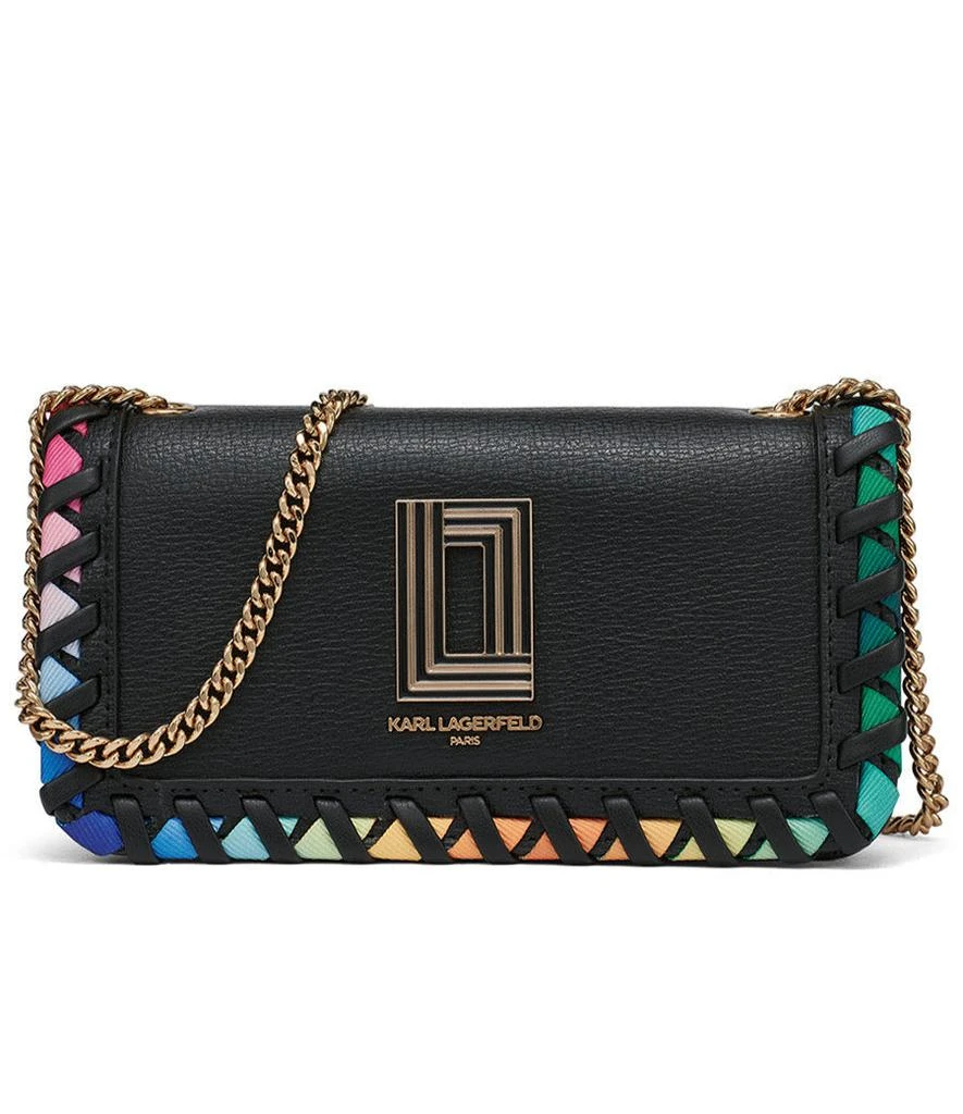 Karl Lagerfeld Paris KOSETTE RAINBOW STITCH SHOULDER BAG 1