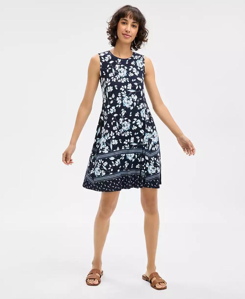Style & Co Petite Printed Sleeveless Flip Flop Dress, Exclusively at Macy's