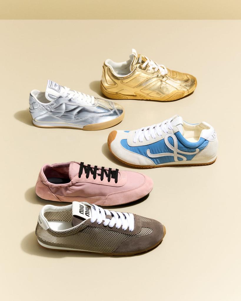 Miu Miu Low-Top Mesh Suede Sneakers - Casual Shoes - Compare