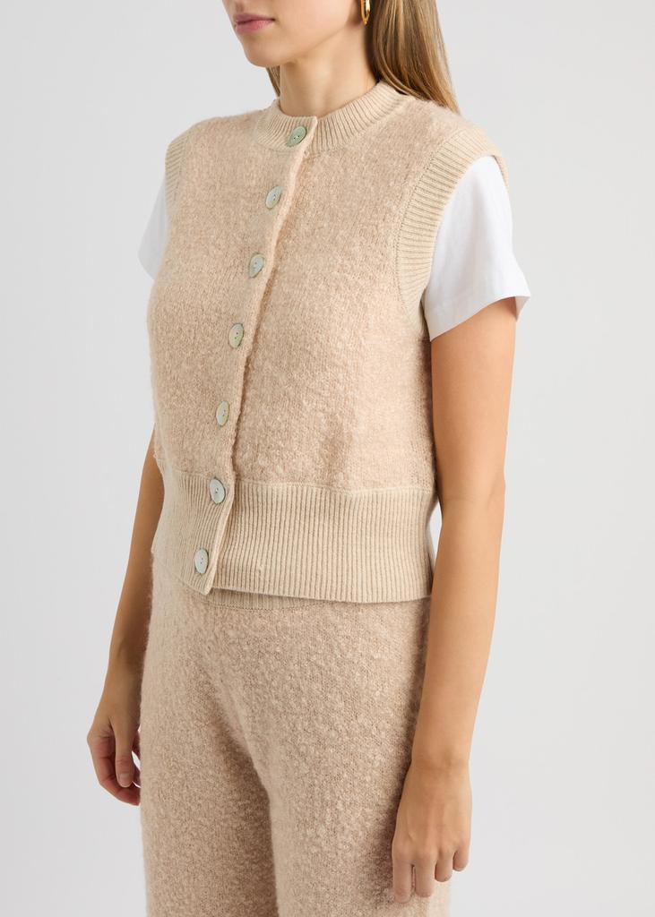 CRUSH CASHMERE Odi bouclé mohiar vest