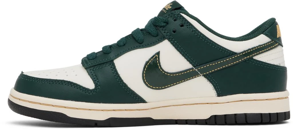NIKE Big Kids Green & Off-White Dunk Low Sneakers 3