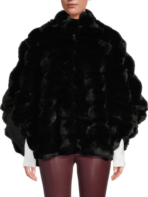 BELLE FARE Ombre Faux Fur Cape