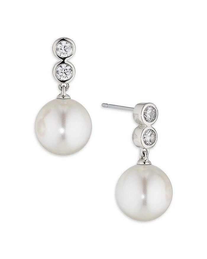 Nadri Cubic Zirconia & Nacre Pearl Drop Earrings 1