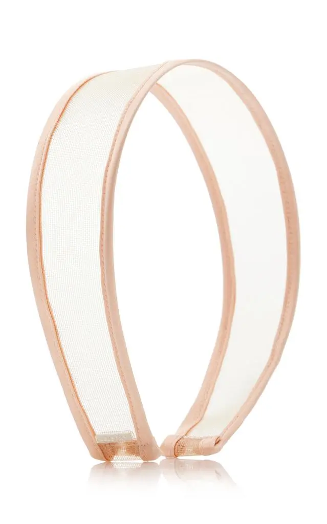 Lelet NY Lelet NY - Giselle Satin-Trimmed Mesh Headband - Pink - OS - Moda Operandi 1