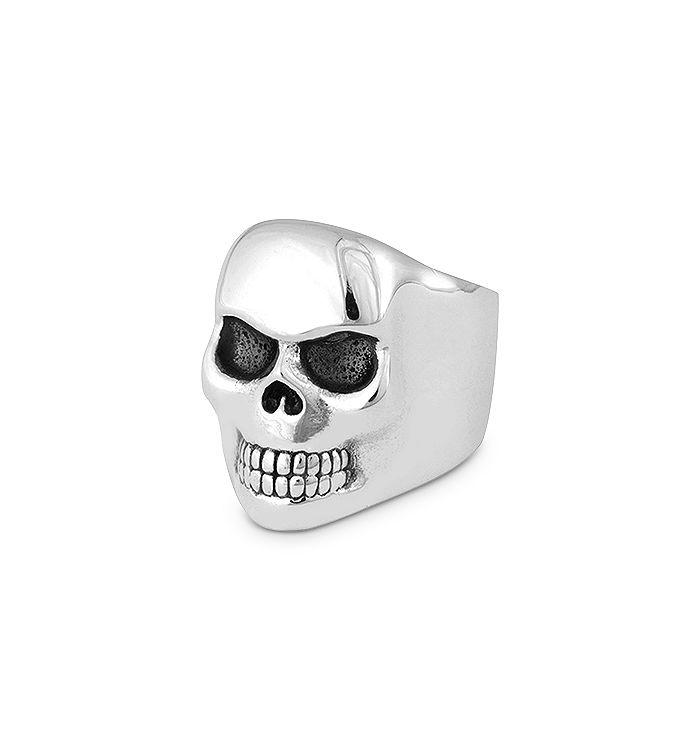 King Baby Men's Small Classic Skull Ring