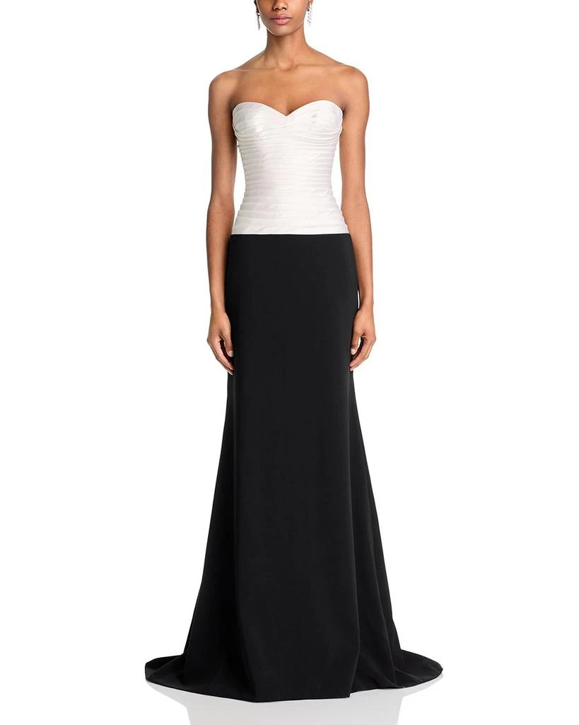 Sergio Hudson Duchess Satin Column Dress 7
