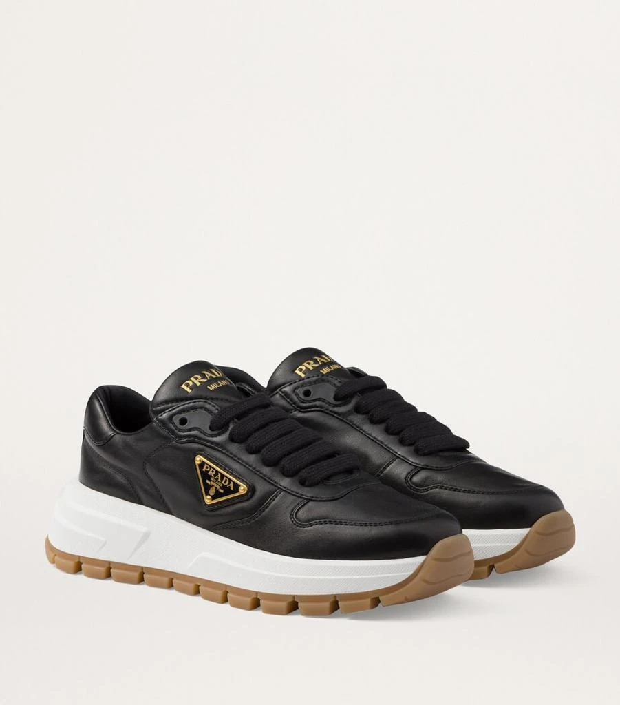 Prada Leather Triangle Sneakers 3
